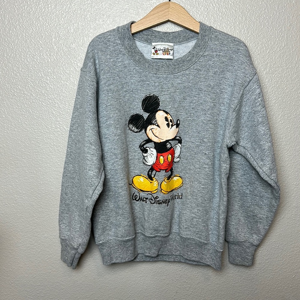 Disney kids gray sweater Walter Disney world sweatshirt size medium